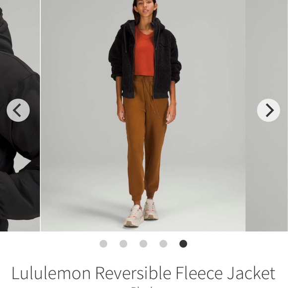 Lululemon | Black Reversible Fleece Hoodie Jacket Coat Size 6 - Picture 14 of 15